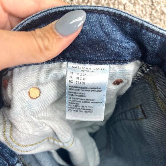 American Eagle Jeans Men’s 31x32 AirFlex+ Slim Straight Blue Denim - Picture 8 of 8